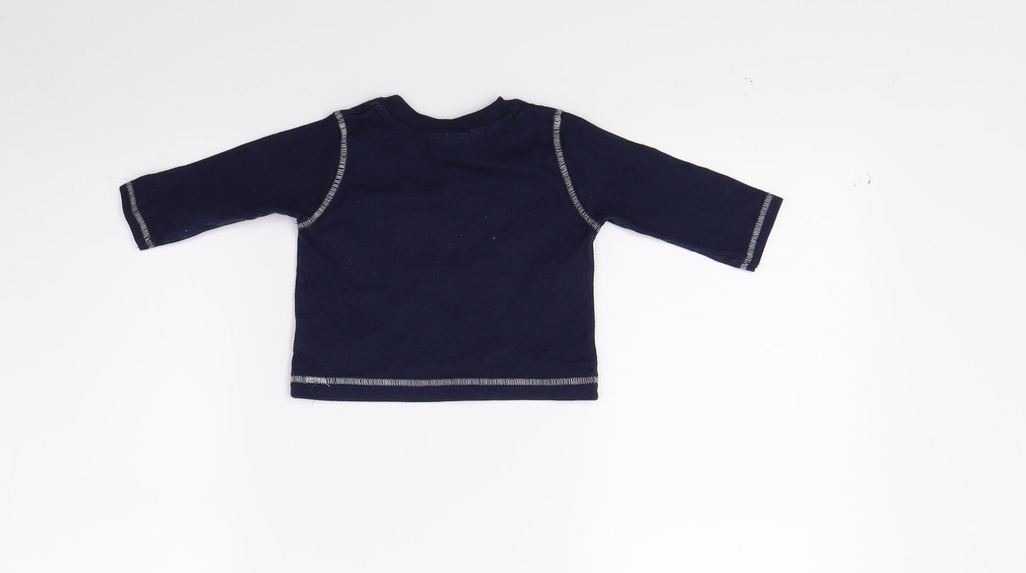 Morrys Mouse Boys Blue   Pullover Jumper Size 3-6 Months  - Aeroplanes