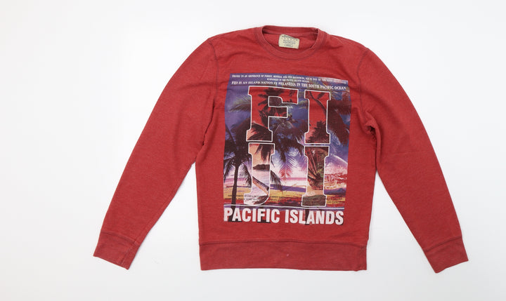 Burton Mens Red   Pullover Sweatshirt Size S  - Fiji