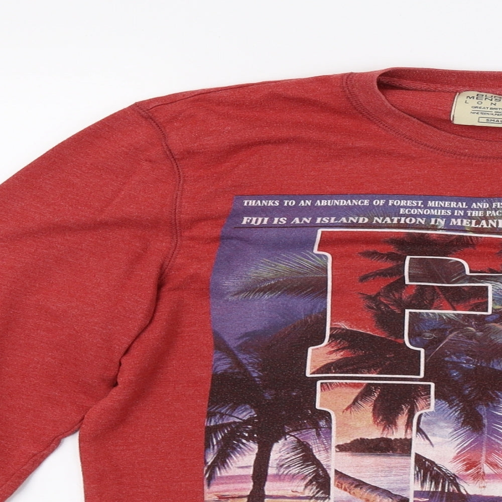 Burton Mens Red   Pullover Sweatshirt Size S  - Fiji