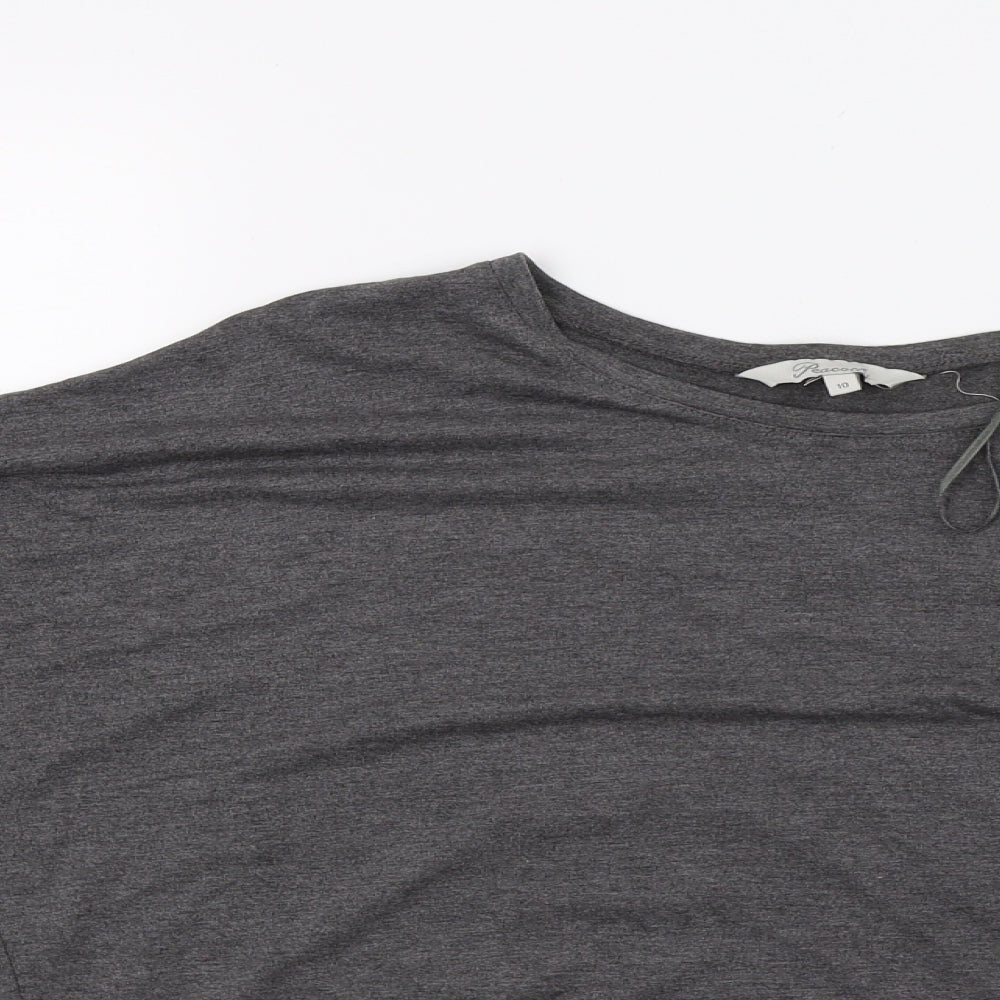 Peacocks Womens Grey  Jersey Basic T-Shirt Size 10
