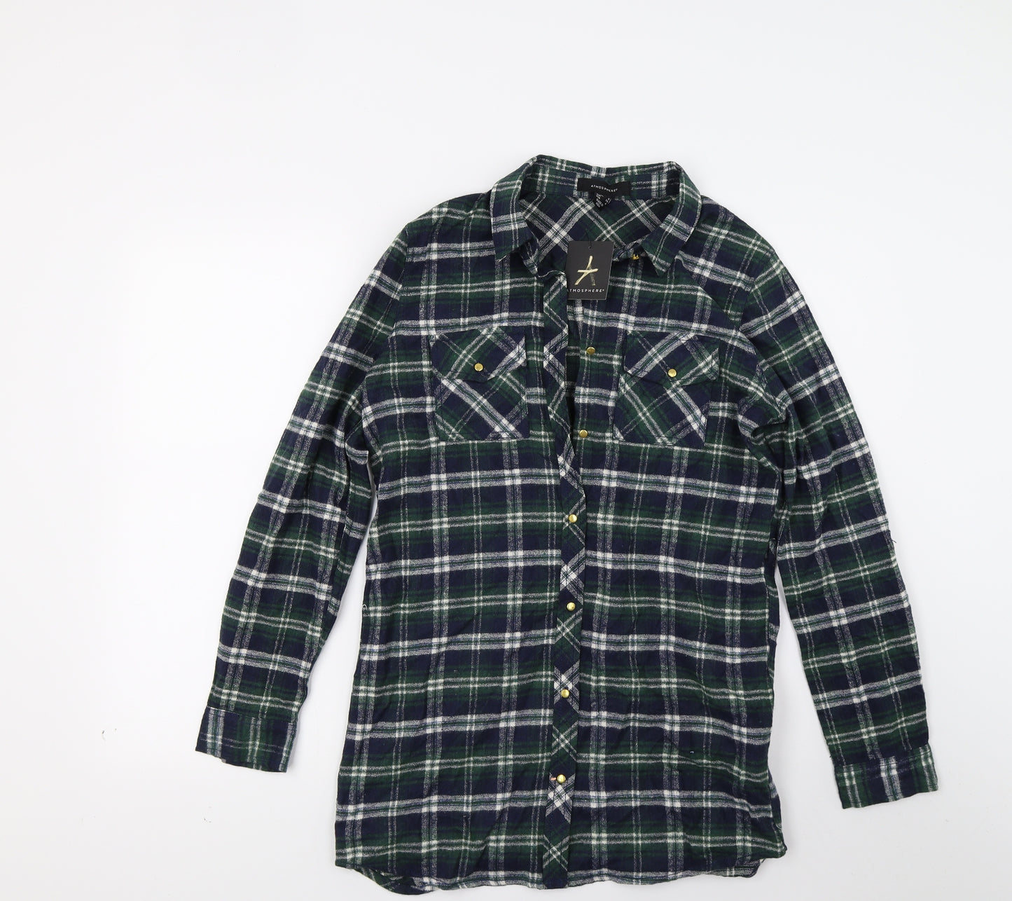 Primark Womens Green   Tunic Button-Up Size 8