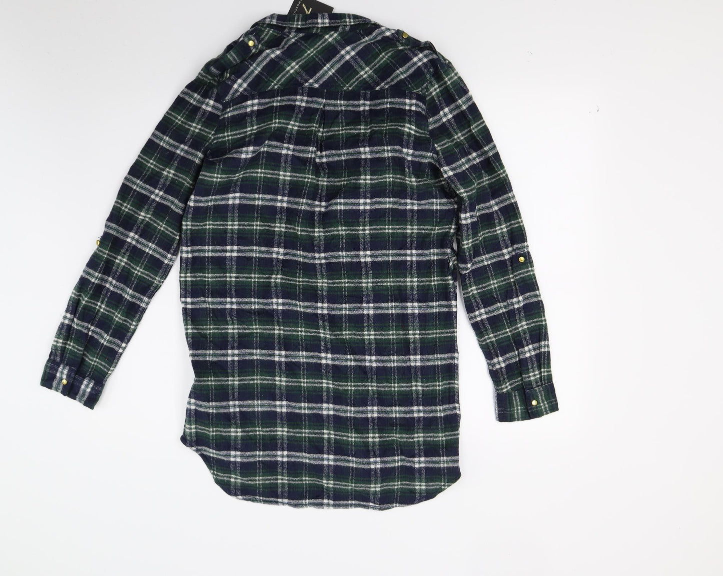 Primark Womens Green   Tunic Button-Up Size 8