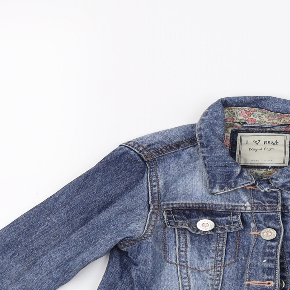NEXT Girls Blue  Denim Jacket Coat Size 3-4 Years