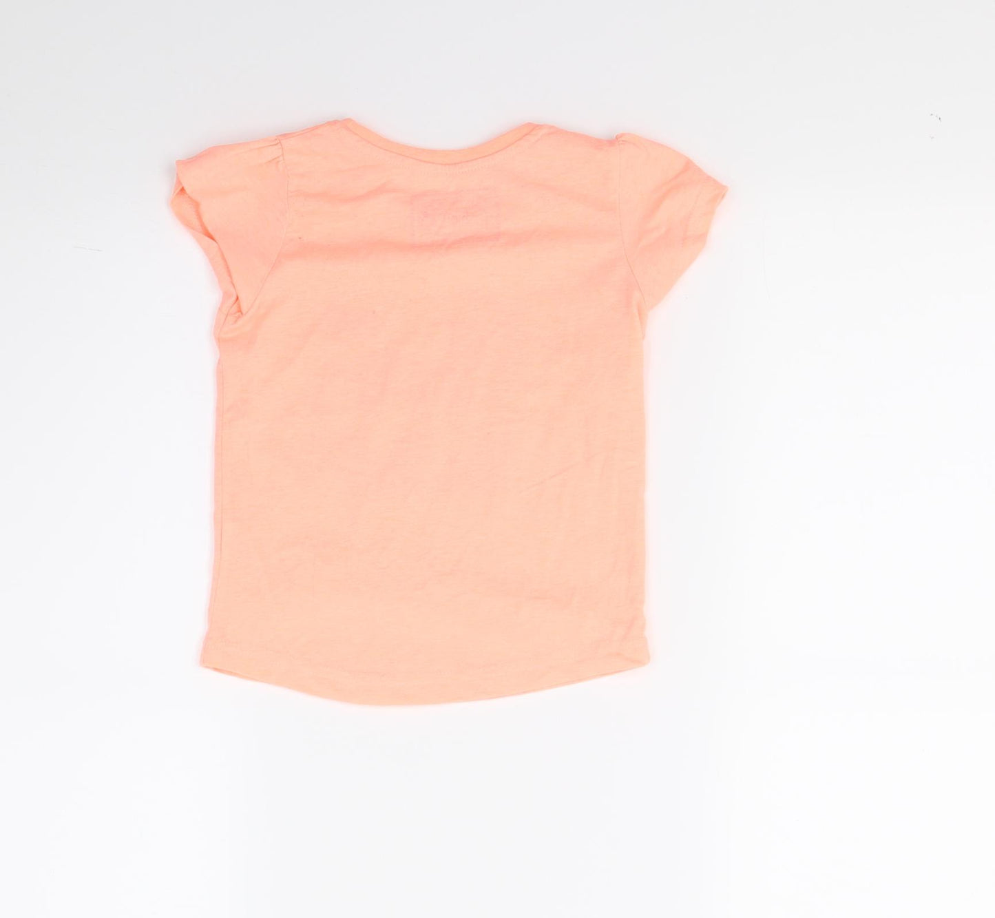 Primark Girls Orange   Basic T-Shirt Size 3-4 Years  - Sun Shine