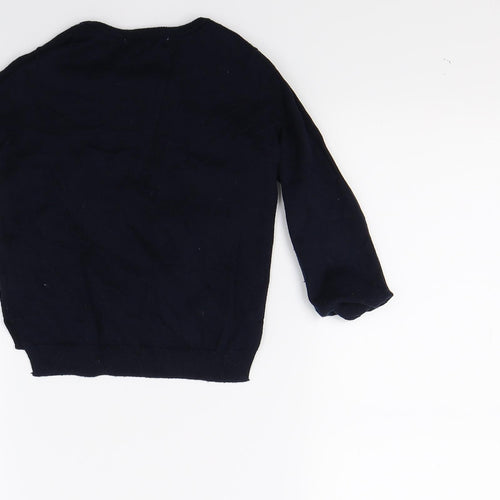 H&M Boys Blue  Knit Pullover Jumper Size 2 Years
