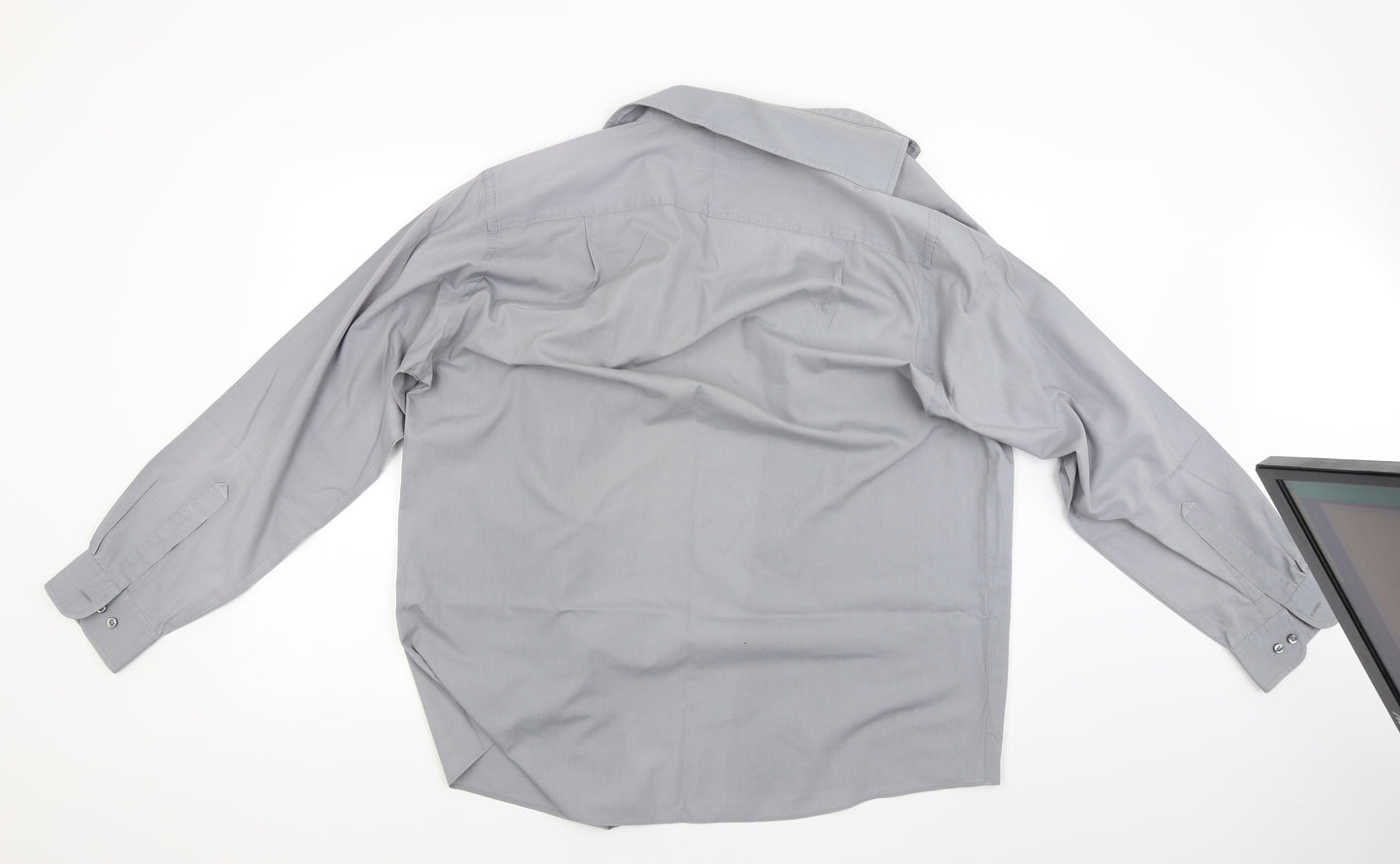 editions Mens Grey    Dress Shirt Size 16.5