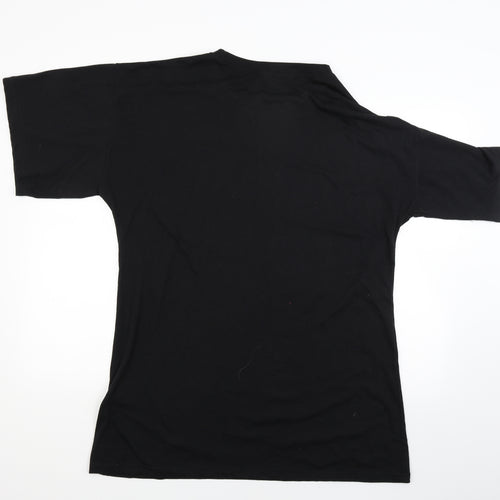 Missguided Womens Black   Basic T-Shirt Size 12  - the world has bigger problems