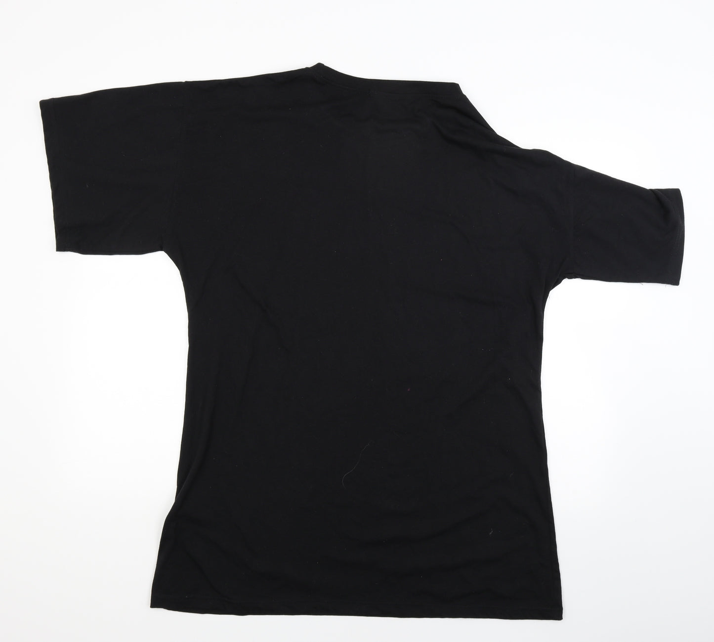 Missguided Womens Black   Basic T-Shirt Size 12  - the world has bigger problems