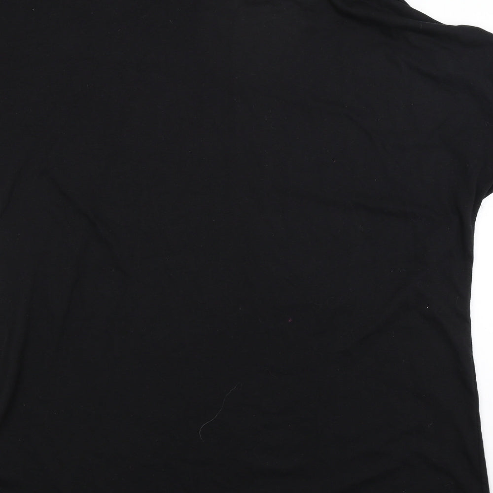 Missguided Womens Black   Basic T-Shirt Size 12  - the world has bigger problems