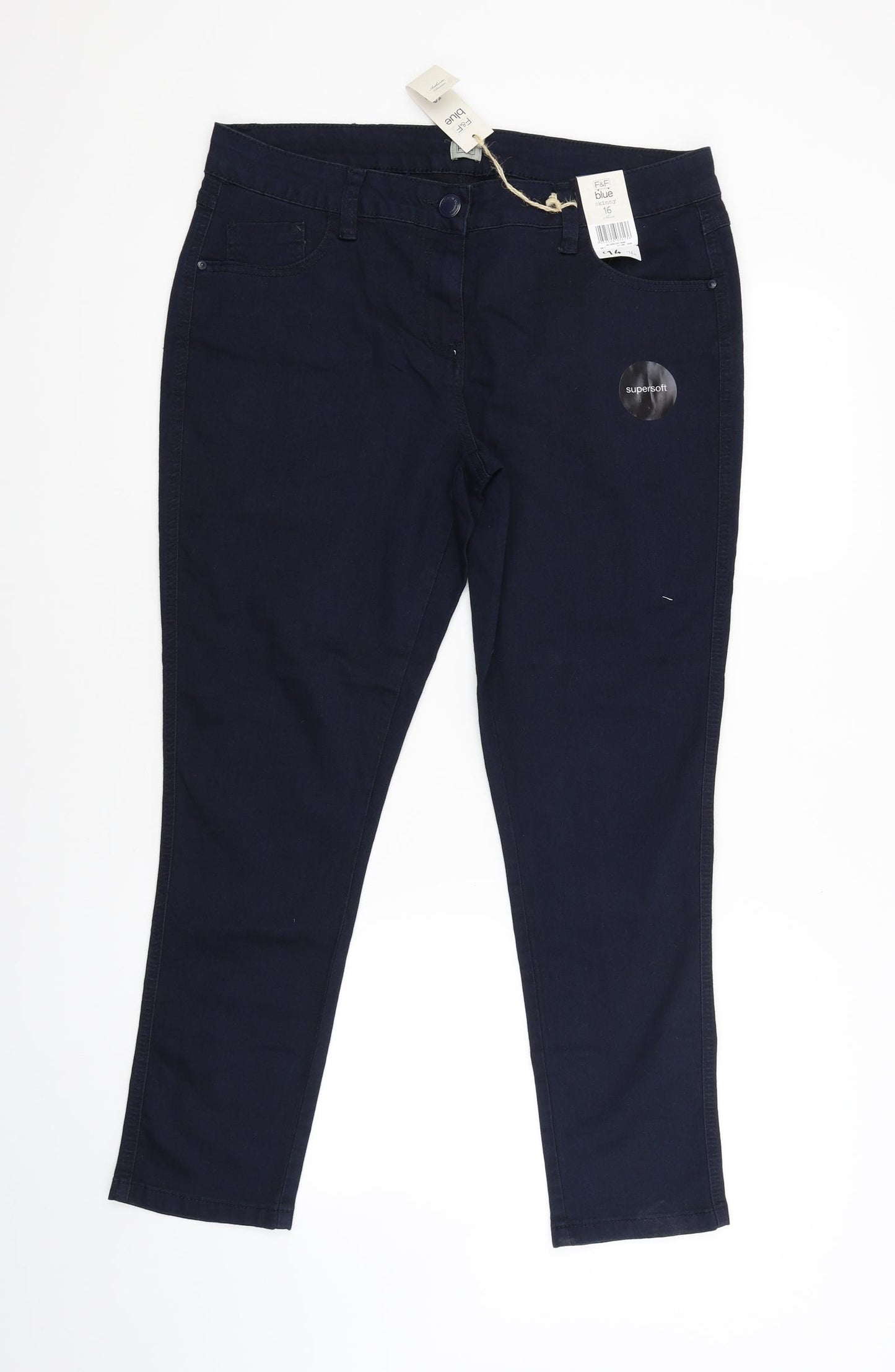 F&F Womens Blue   Skinny Jeans Size 16 L26 in