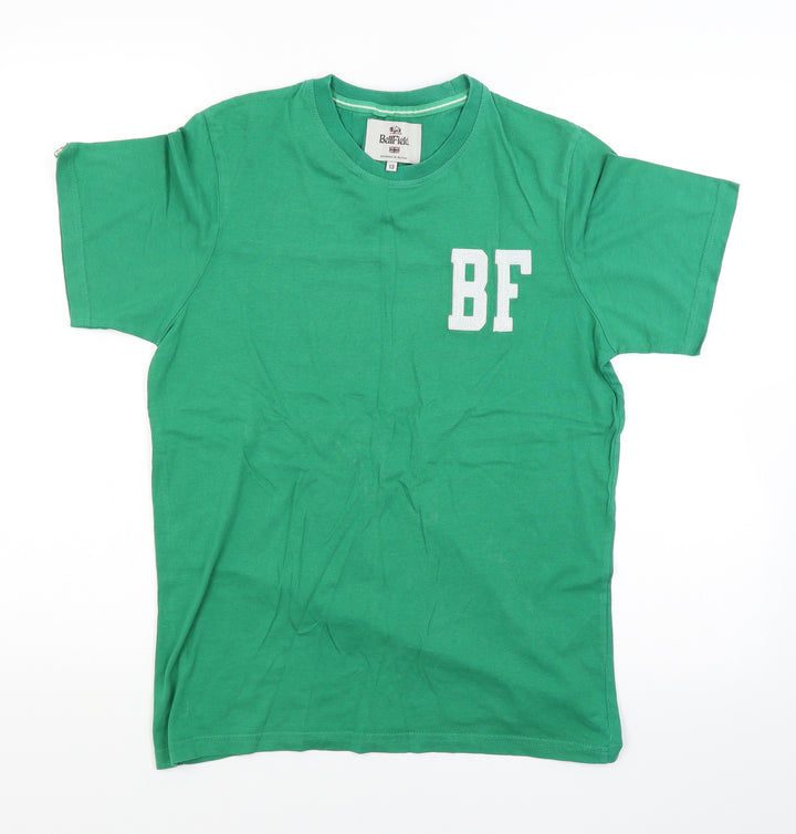 Bellfield Boys Green Basic T-Shirt Size 13 Years