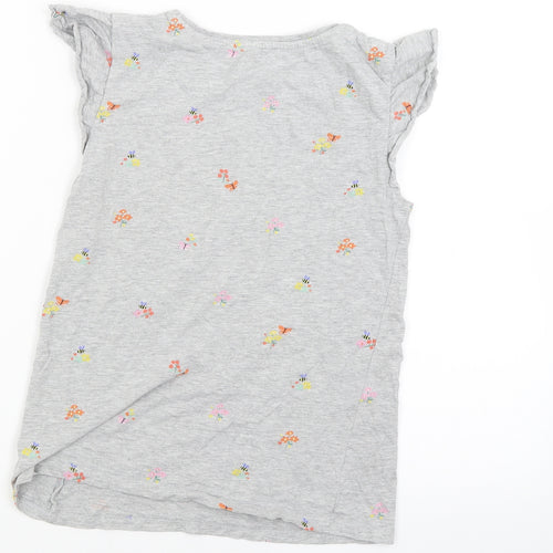John Lewis Girls Grey   Basic Blouse Size 11 Years  - butterflies