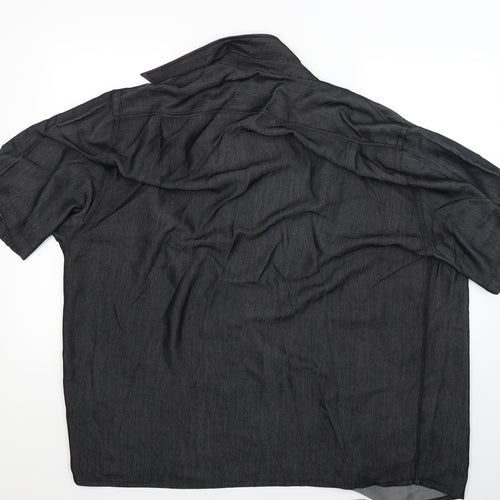 George Mens Black    Button-Up Size XL