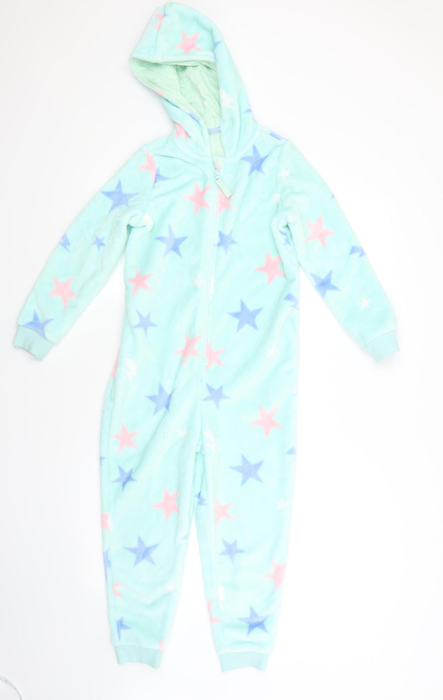 M&S Boys Blue Spotted   One Piece Size 7-8 Years