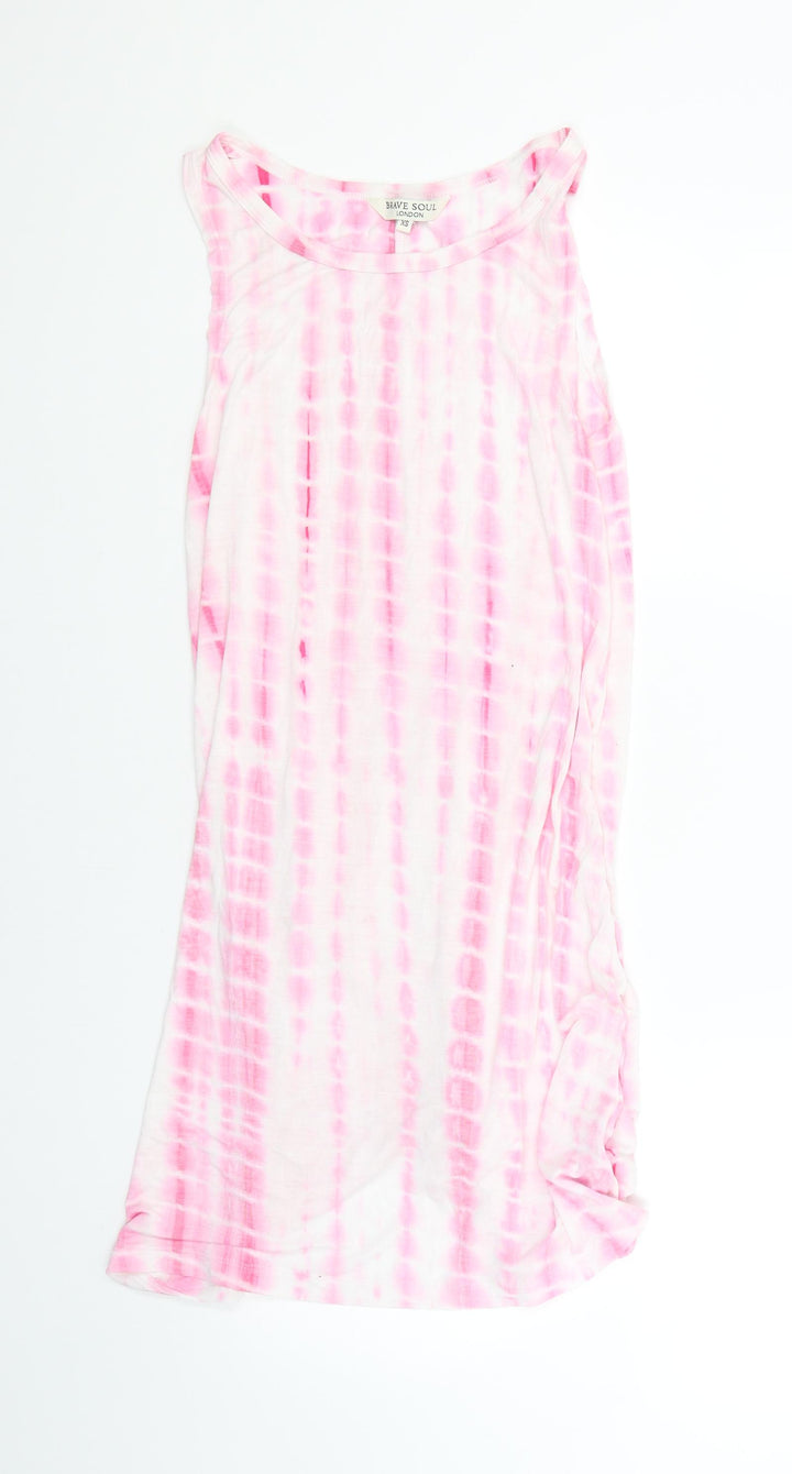 Brave Soul Womens Pink Bodycon Size XS