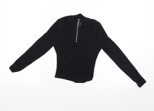Front view of New Look girls’ black cardigan jumper, size 9, years