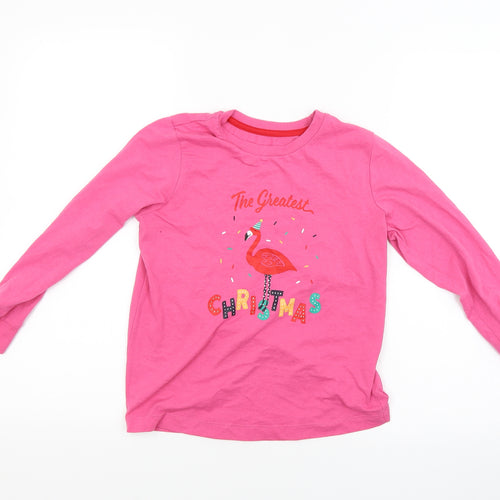 Preworn Girls Pink   Basic T-Shirt Size 9 Years