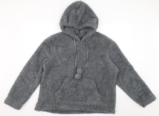 Front view of Dunelm women’s grey pullover hoodie, size L