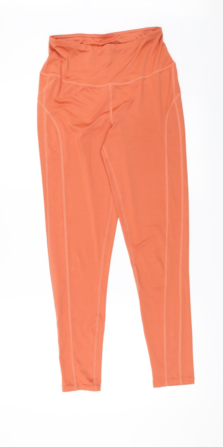 South Beach Womens Orange Pedal Pusher Leggings Size 10 L26 in