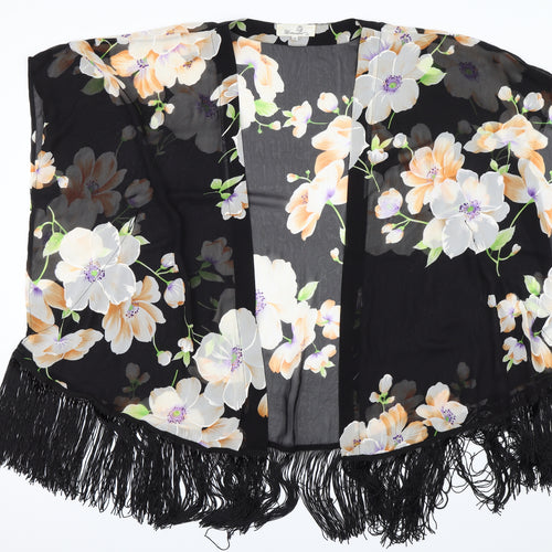 Urmoda Womens Black Floral  Shrug Jumper Size S