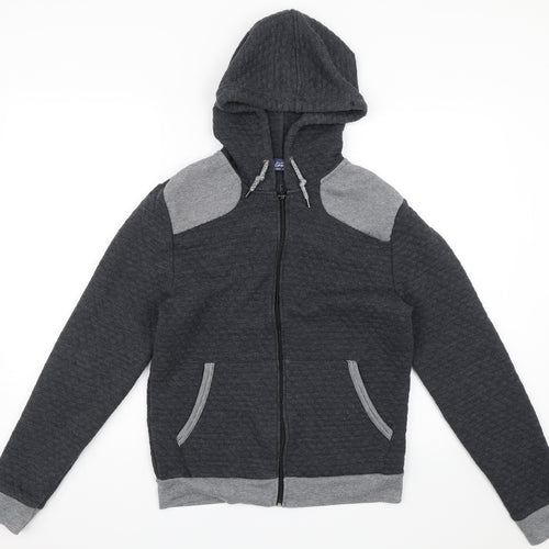 Topman Mens Grey   Full Zip Hoodie Size S