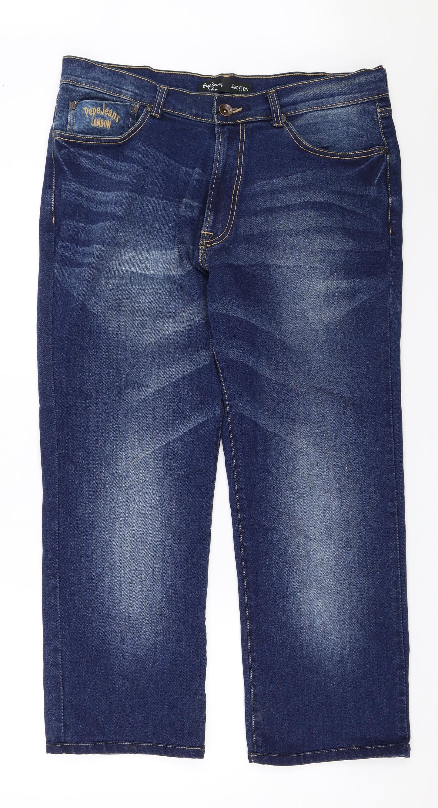 Pepe Jeans Mens Blue  Denim Straight Jeans Size 36 L26 in