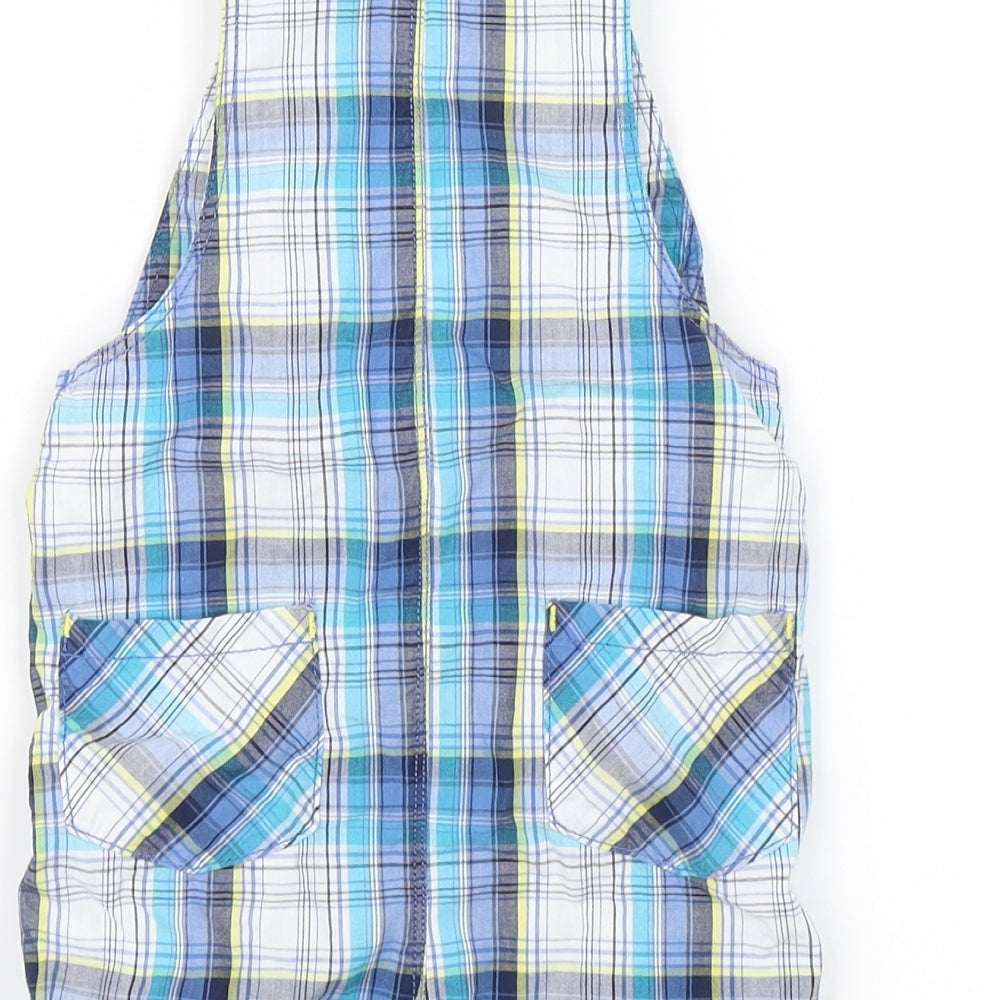Mini Club Baby Blue Plaid  Dungaree One-Piece Size 3-6 Months