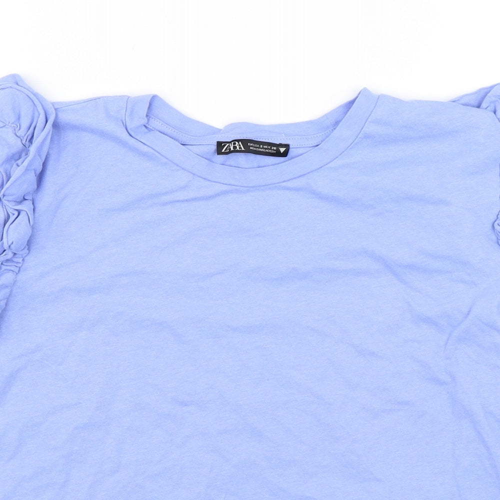 Zara Womens Blue   Basic T-Shirt Size S
