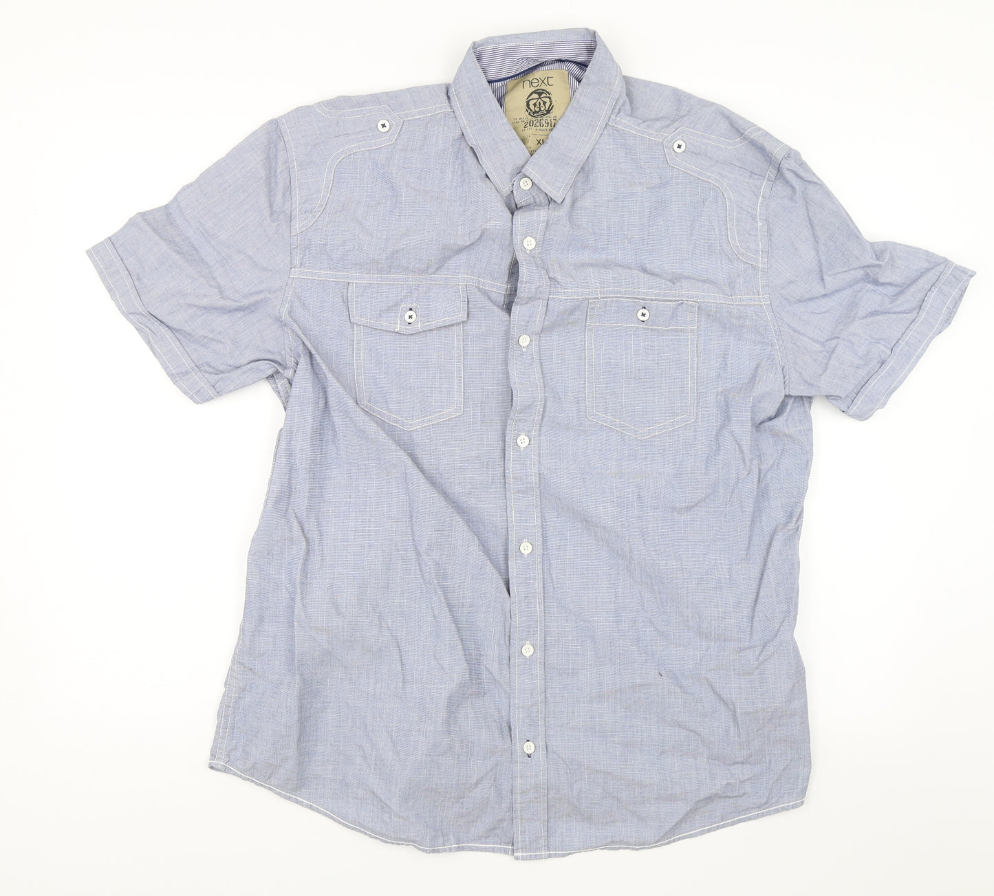 NEXT Mens Blue    Button-Up Size XL