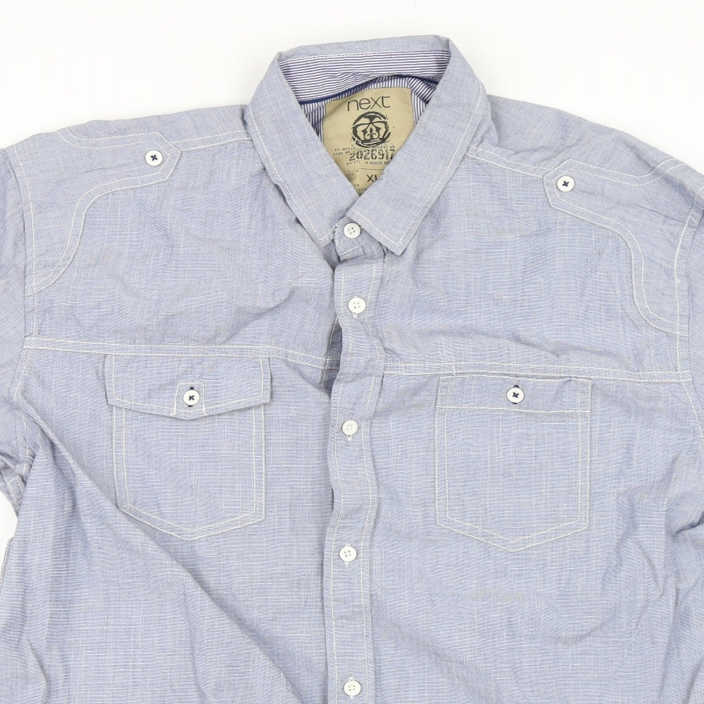 NEXT Mens Blue    Button-Up Size XL