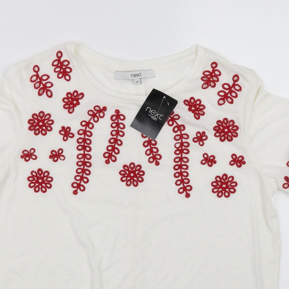 NEXT Womens White   Basic T-Shirt Size 10