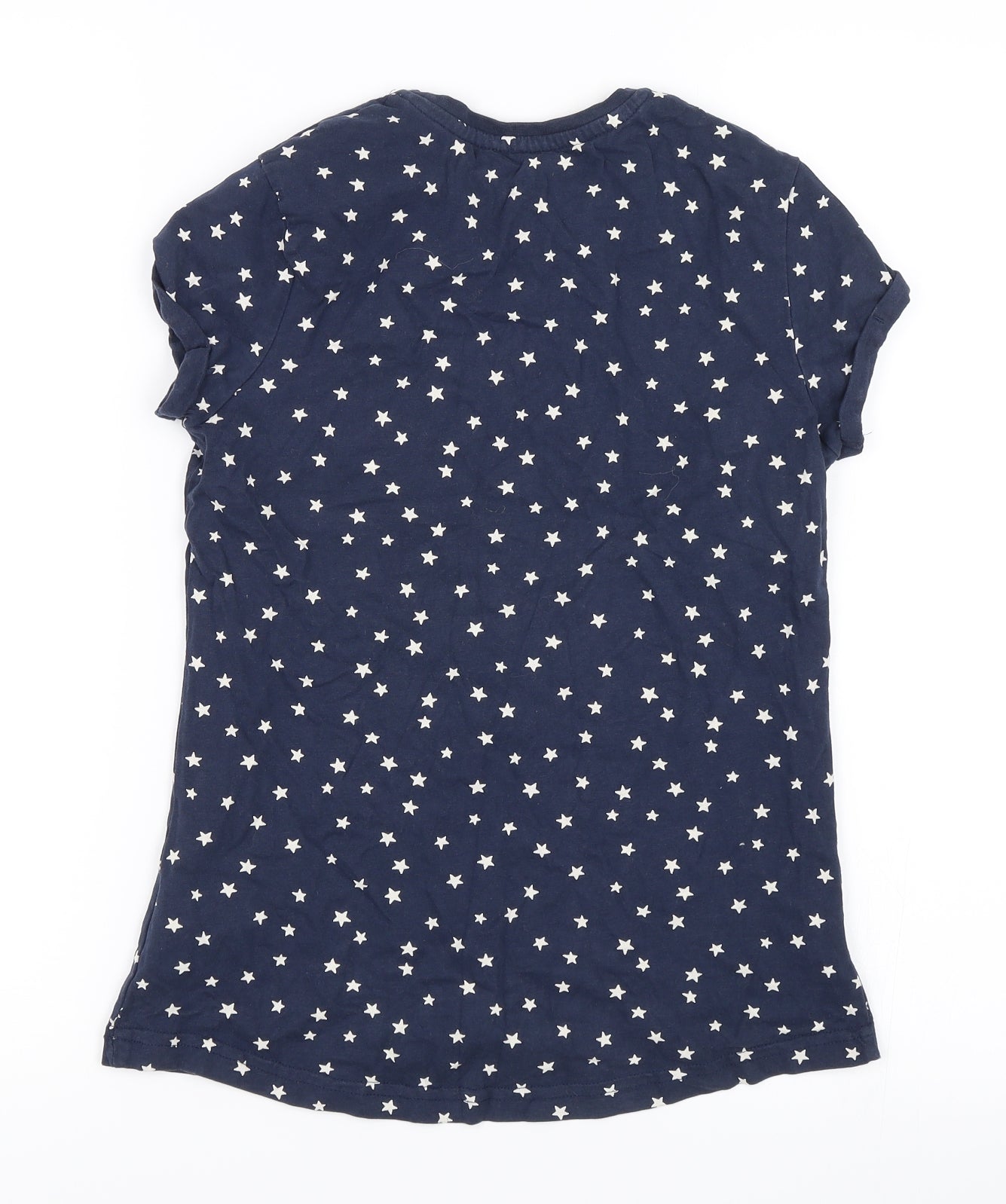 George Girls Blue   Basic T-Shirt Size 11-12 Years  - Stars