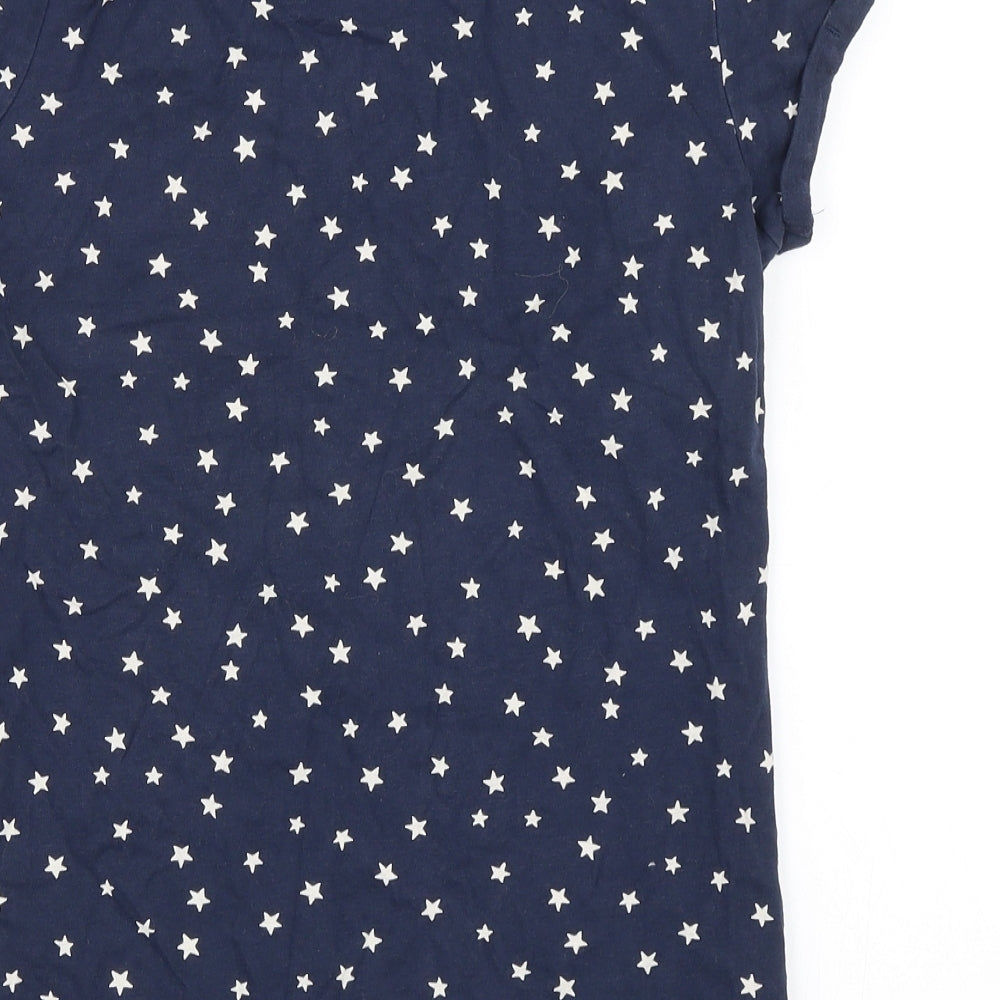 George Girls Blue   Basic T-Shirt Size 11-12 Years  - Stars