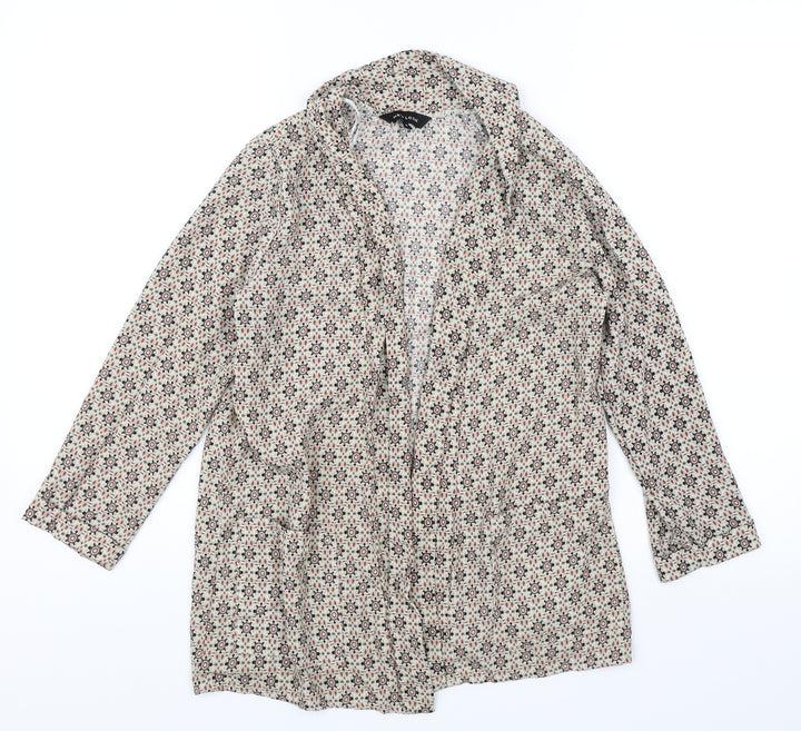 New Look Womens Brown Geometric Jacket Size 6