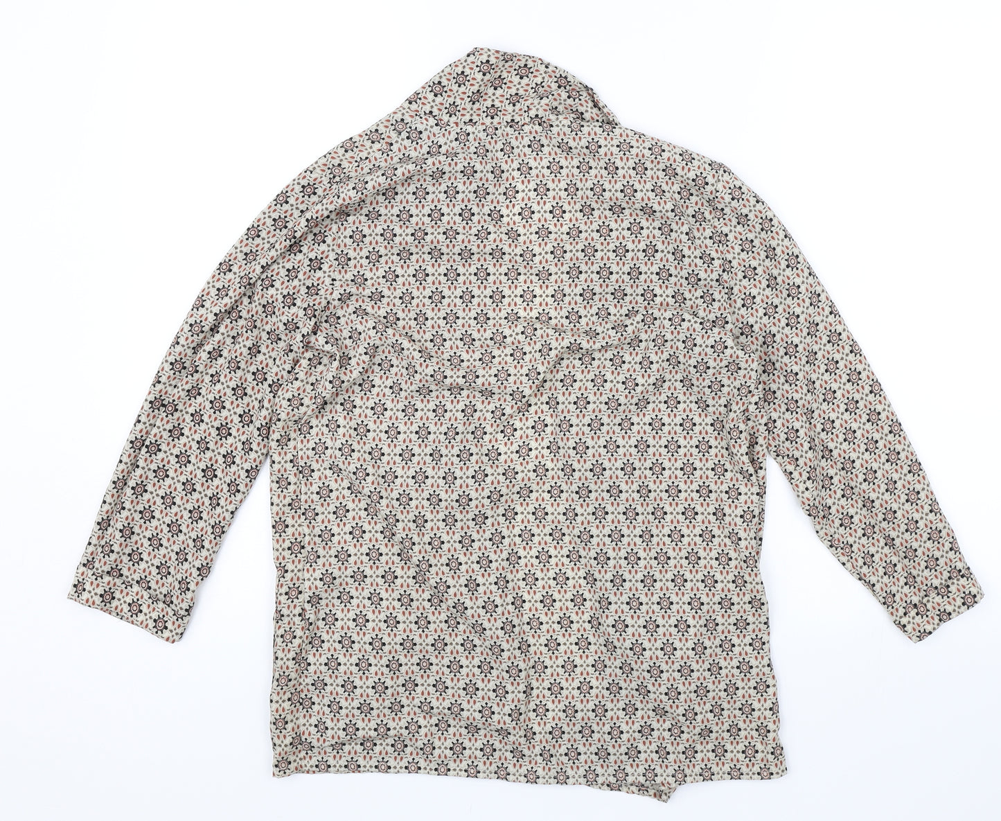 New Look Womens Brown Geometric  Jacket  Size 6