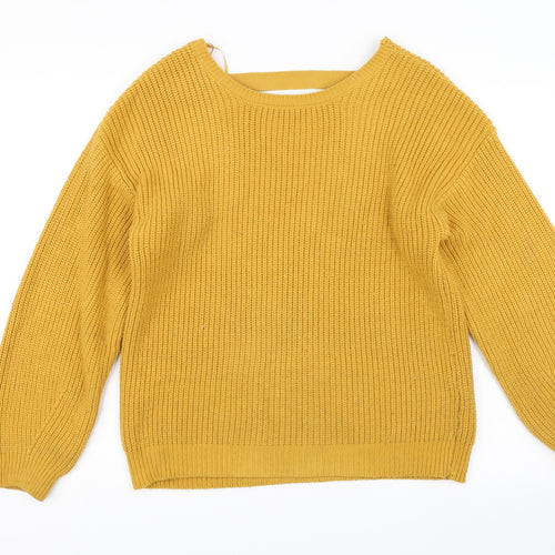 New Look Womens Yellow   Pullover Jumper Size M