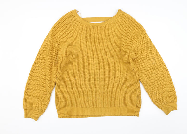 New Look Womens Yellow Pullover Jumper Size M