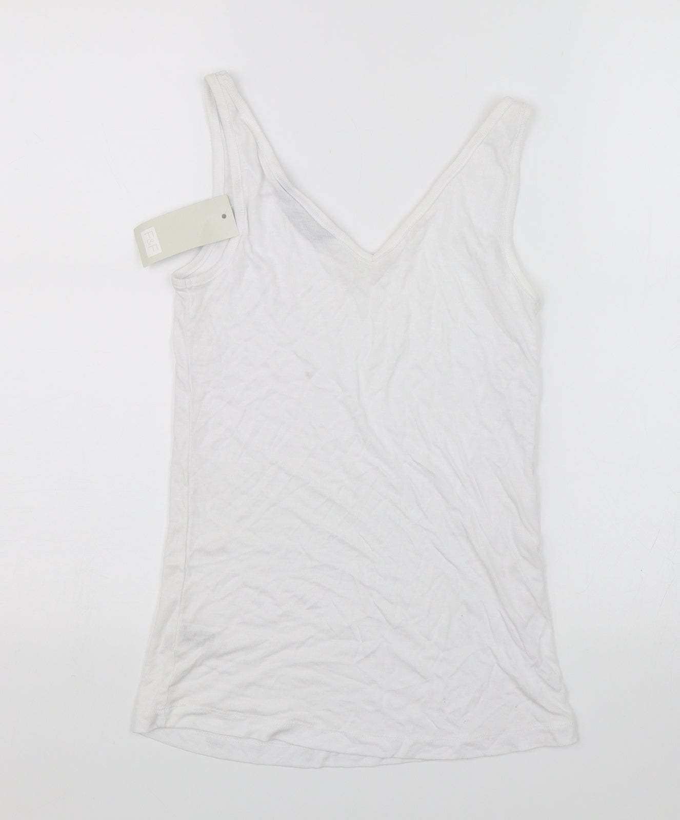 F&F Womens White   Basic Tank Size 6