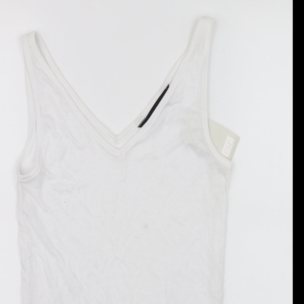 F&F Womens White   Basic Tank Size 6