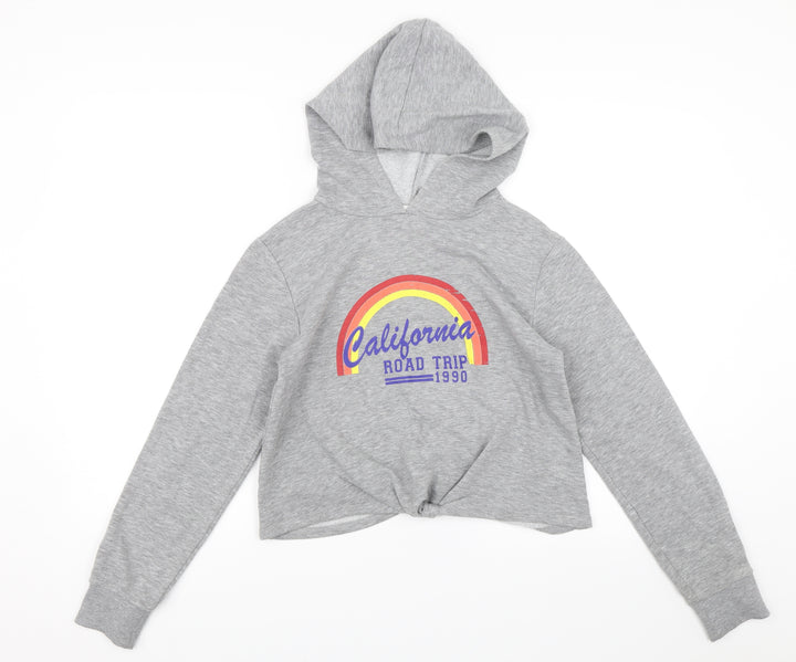 Candy Couture Girls Grey Pullover Hoodie Size 13 Years - California