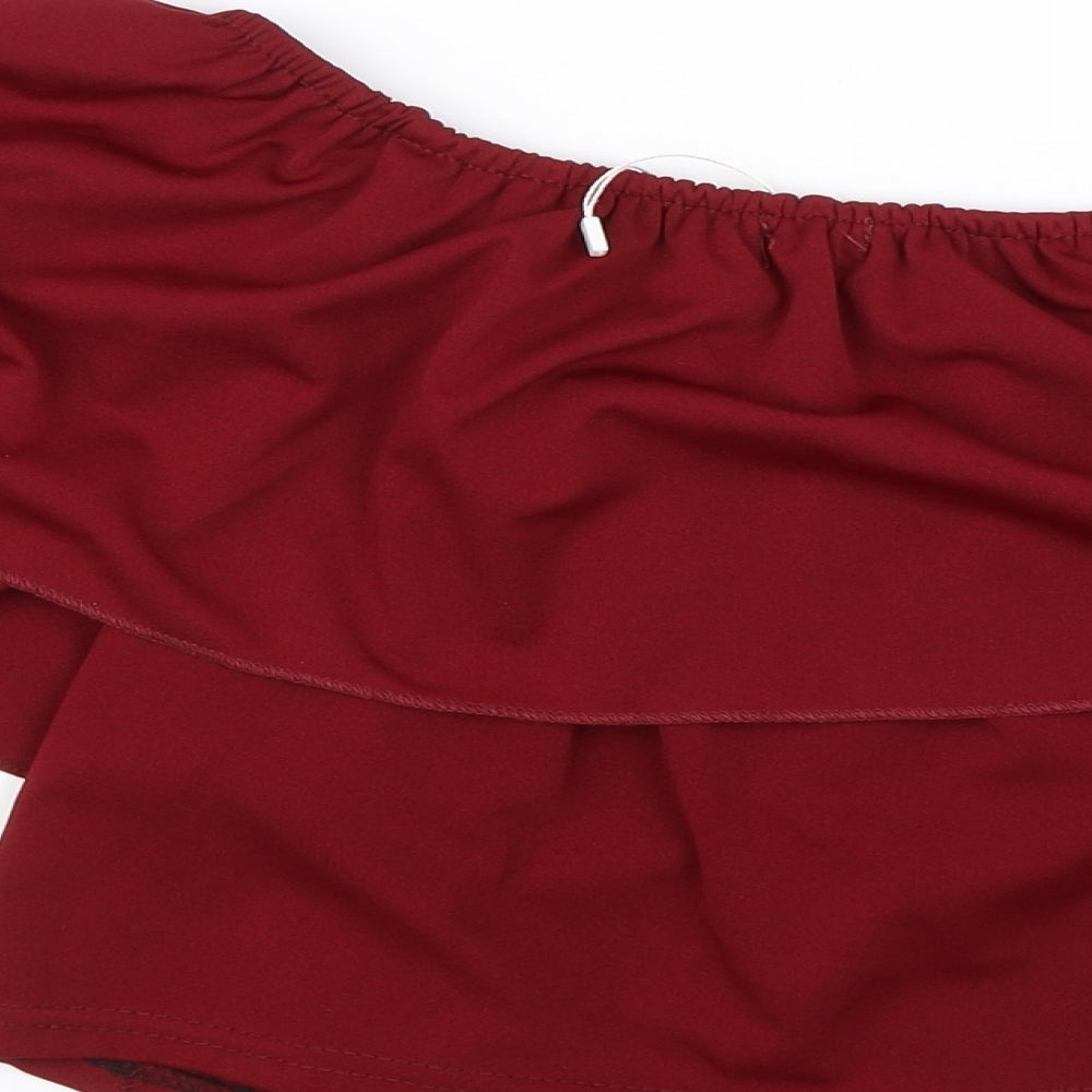 Ethan and Amy Womens Red   Cropped Blouse Size L