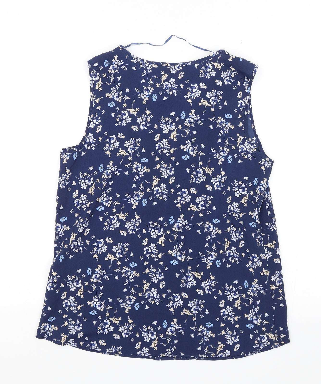 Atmosphere Womens Blue Floral  Basic Blouse Size 8