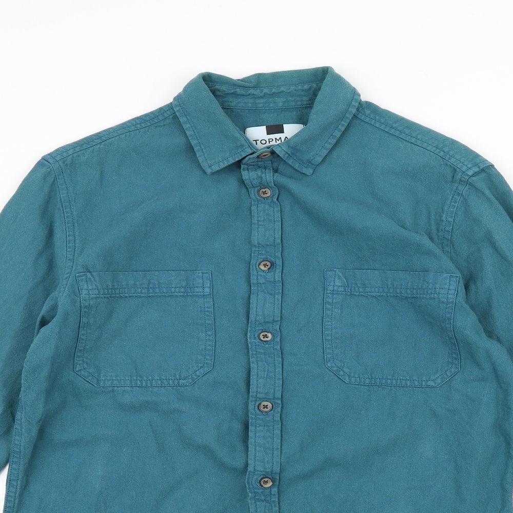 Topman Mens Blue    Dress Shirt Size XS