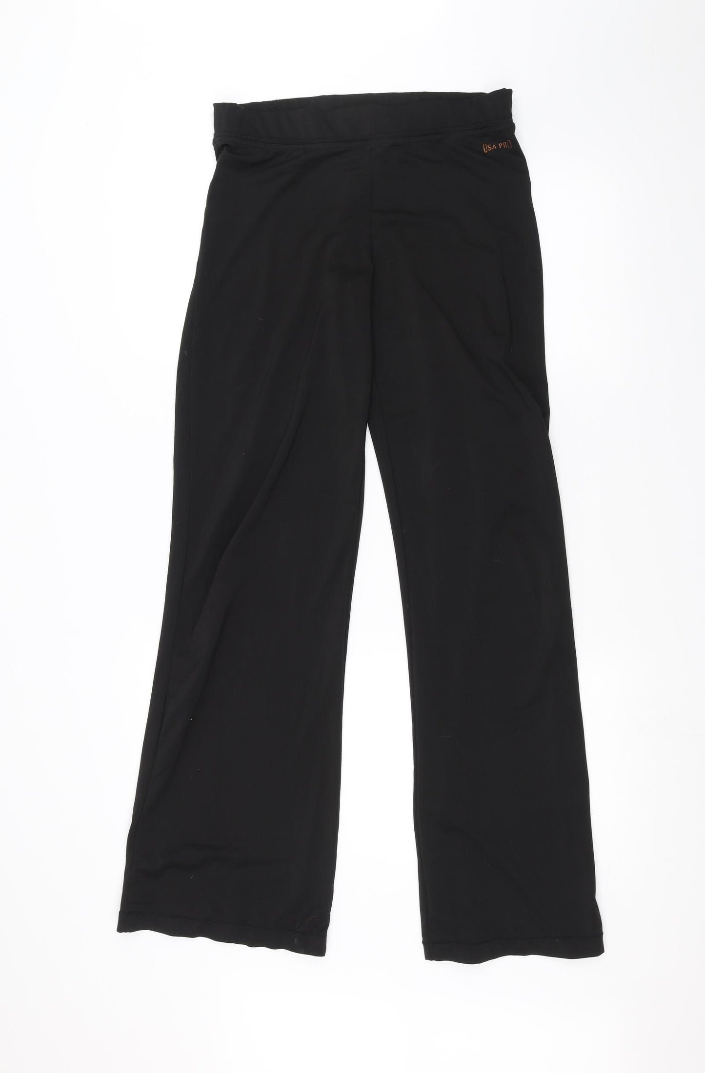 USA Pro Womens Black   Windbreaker Leggings Size 10 L28 in