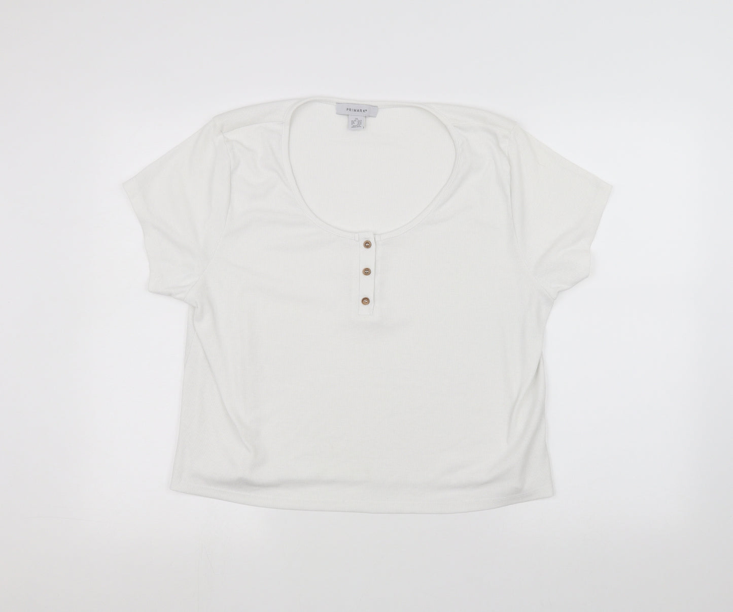 Primark Womens White   Basic T-Shirt Size 2XL