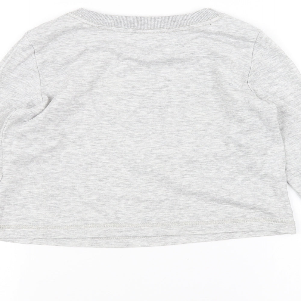 H&M Girls Grey   Pullover Jumper Size 9-10 Years