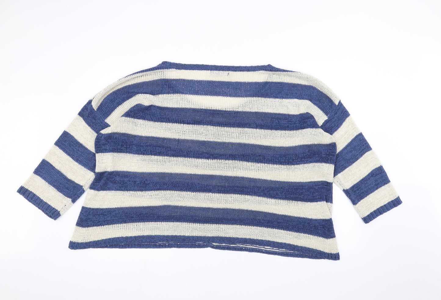 George Womens White Striped  Pullover Jumper Size 22