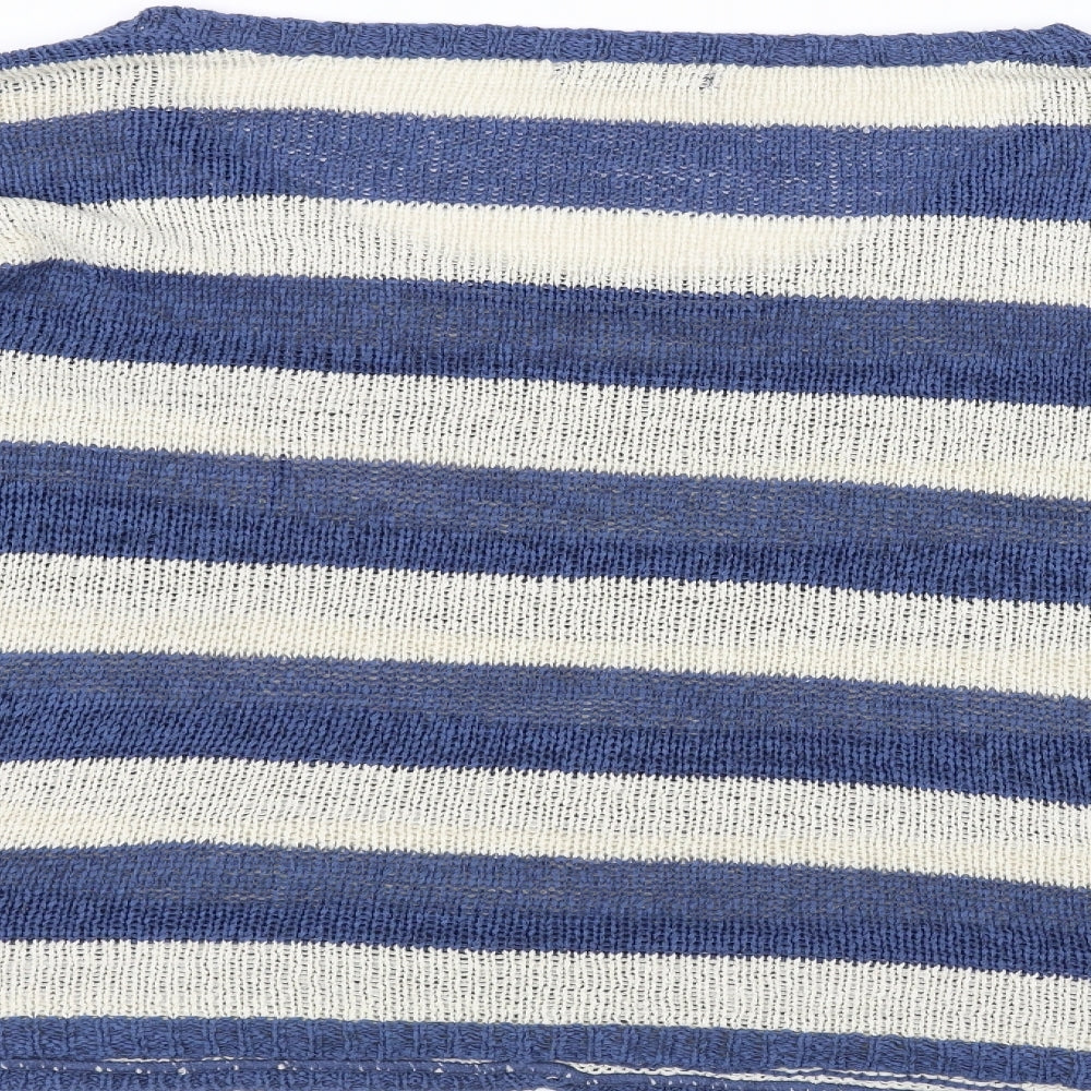 George Womens White Striped  Pullover Jumper Size 22
