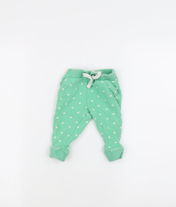 Mothercare Baby Green Sweatpants Trousers Size 6-9 Months