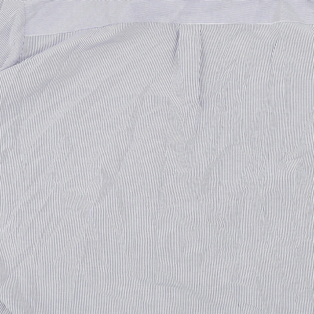 Dorothy Perkins Womens Blue Striped  Basic Button-Up Size 28